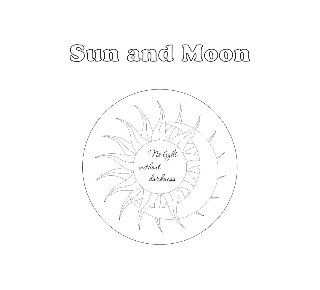 Template Pattern Design Hand Embroidery Sun and Moon PDF Pattern OM ...