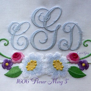 Machine Embroidery Design 1606 &quot;Fleur Mag 3&quot; is a digital embroidery file.
