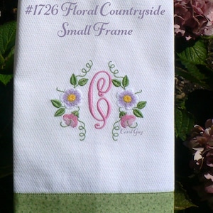 1726 &quot;Floral Countryside Frames&quot; is a set of three digital embroidery designs.