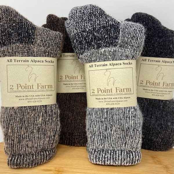 Alpaca Socks, All Season Socks, Hiking and Sport Socks, Alpaca Wool Socks for Men and Women, Gift Idea, One Pair, Natural Fiber Socks