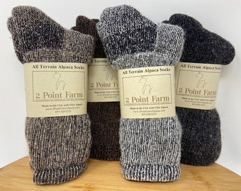 Alpaca Socks, All Season Socks, Hiking and Sport Socks, Alpaca Wool Socks for Men and Women, Gift Idea, One Pair, Natural Fiber Socks