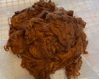 Suri Alpaca Fleece for Hand Spinning, 5 Ounces Washed raw fiber, Fleece for Hand Spinning, Alpaca Wool for Knitting, Crochet, Crafts