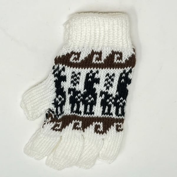 Alpaca Fingerless Gloves, Size Small/Medium, Alpaca Texting Gloves, Gift Idea, One Pair