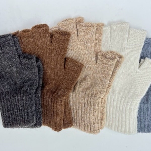 Alpaca Fingerless Texting Gloves: USA Made Sport Gloves, One Pair