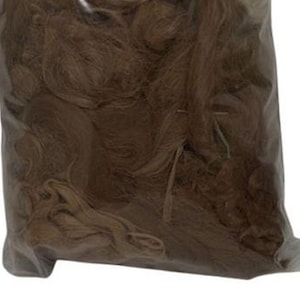Natural Alpaca Bird Nesting Fiber: Bird Lover Gift, Garden Mulch (7oz) Brown Fiber Only