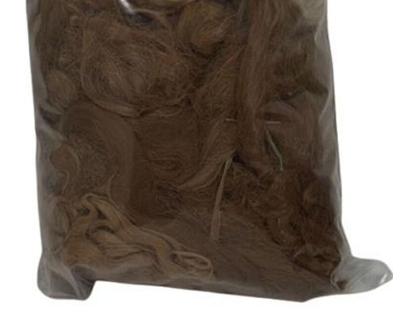 Natural Alpaca Bird Nesting Fiber: Bird Lover Gift, Garden Mulch (7oz) Brown Fiber Only