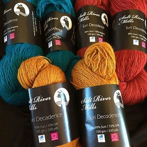 Premium Alpaca Yarn for Knitting and Crocheting Suri Alpaca Yarn Salt River Mills Yarn Simply Suri