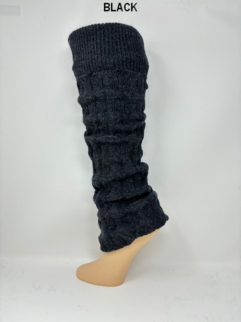 Alpaca Leg Warmers for Women, Alpaca Blend Boot Cuffs for Everyday, Yoga, Dance, Mother's Day Gift for Her image 3