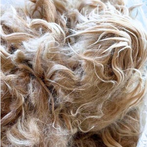 Natural Alpaca Bird Nesting Fiber: Bird Lover Gift, Garden Mulch (7oz) Light Brown