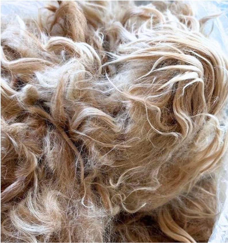 Natural Alpaca Bird Nesting Fiber: Bird Lover Gift, Garden Mulch (7oz) Light Brown