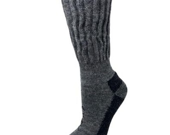 Alpaca Socks Soft Stretchy Top:  Lighter Weight and Looser Fit, Crew Length