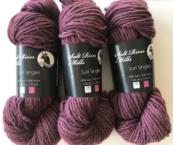 Premium Alpaca Yarn for Knitting and Crocheting Suri Alpaca Yarn Salt River Mills Yarn Simply Suri