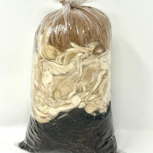 Natural Alpaca Bird Nesting Fiber: Bird Lover Gift, Garden Mulch (7oz) 3 Colors of Fiber