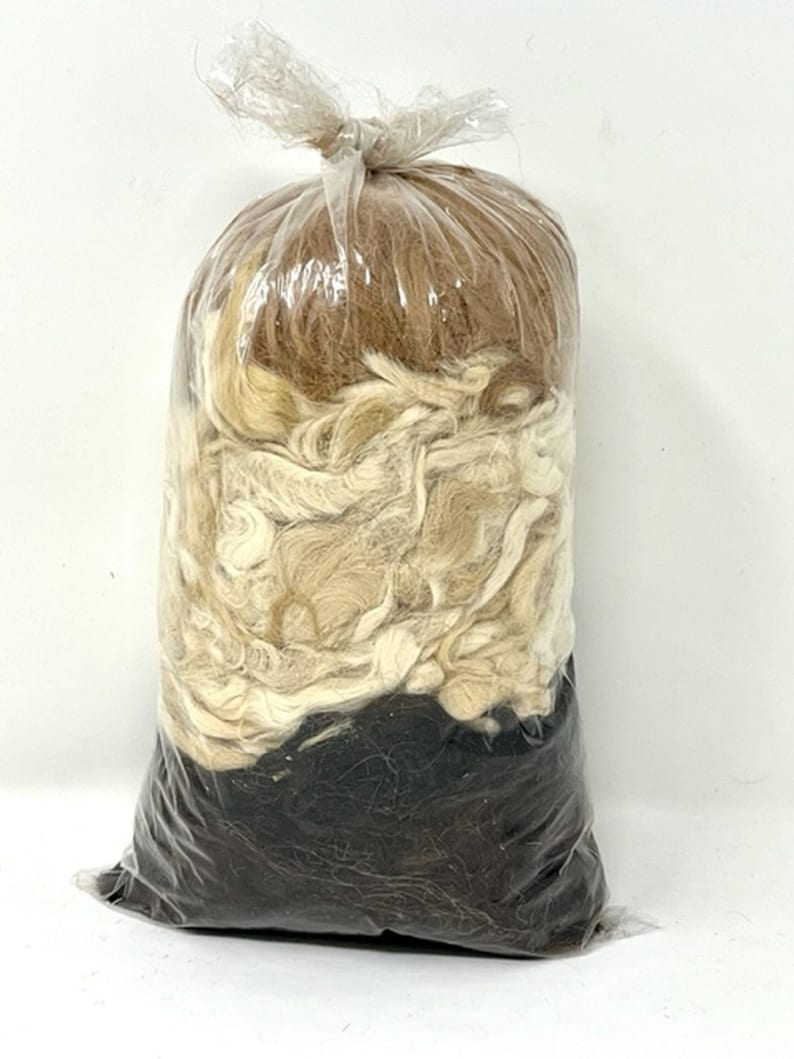 Natural Alpaca Bird Nesting Fiber: Bird Lover Gift, Garden Mulch (7oz) 3 Colors of Fiber
