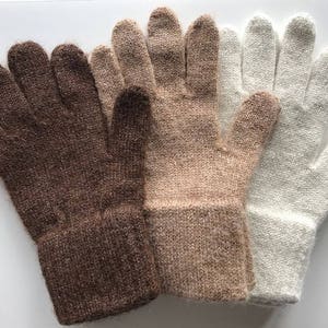 Alpaca Gloves, Alpaca Winter Gloves, One Pair, Warm and Soft Knit Alpaca Gloves, Gift Idea image 1