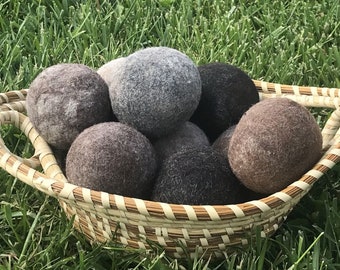 Juego de 3 bolas de alpaca para secadora: suavizante natural para la ropa, regalo ecológico.