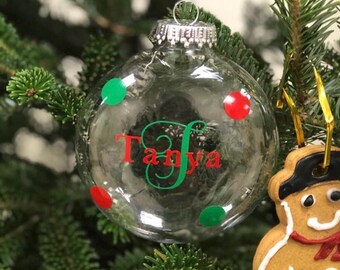 Monogram christmas ornament