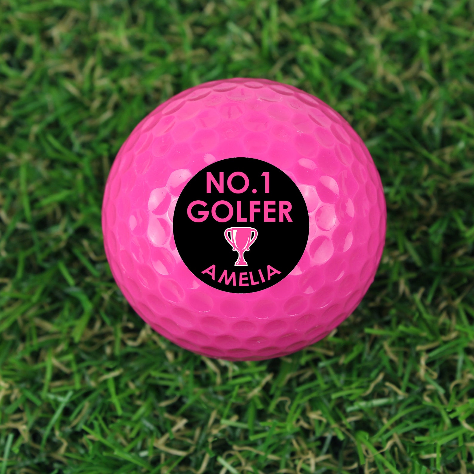 Personalised No.1 Golfer Pink Golf Ball Etsy