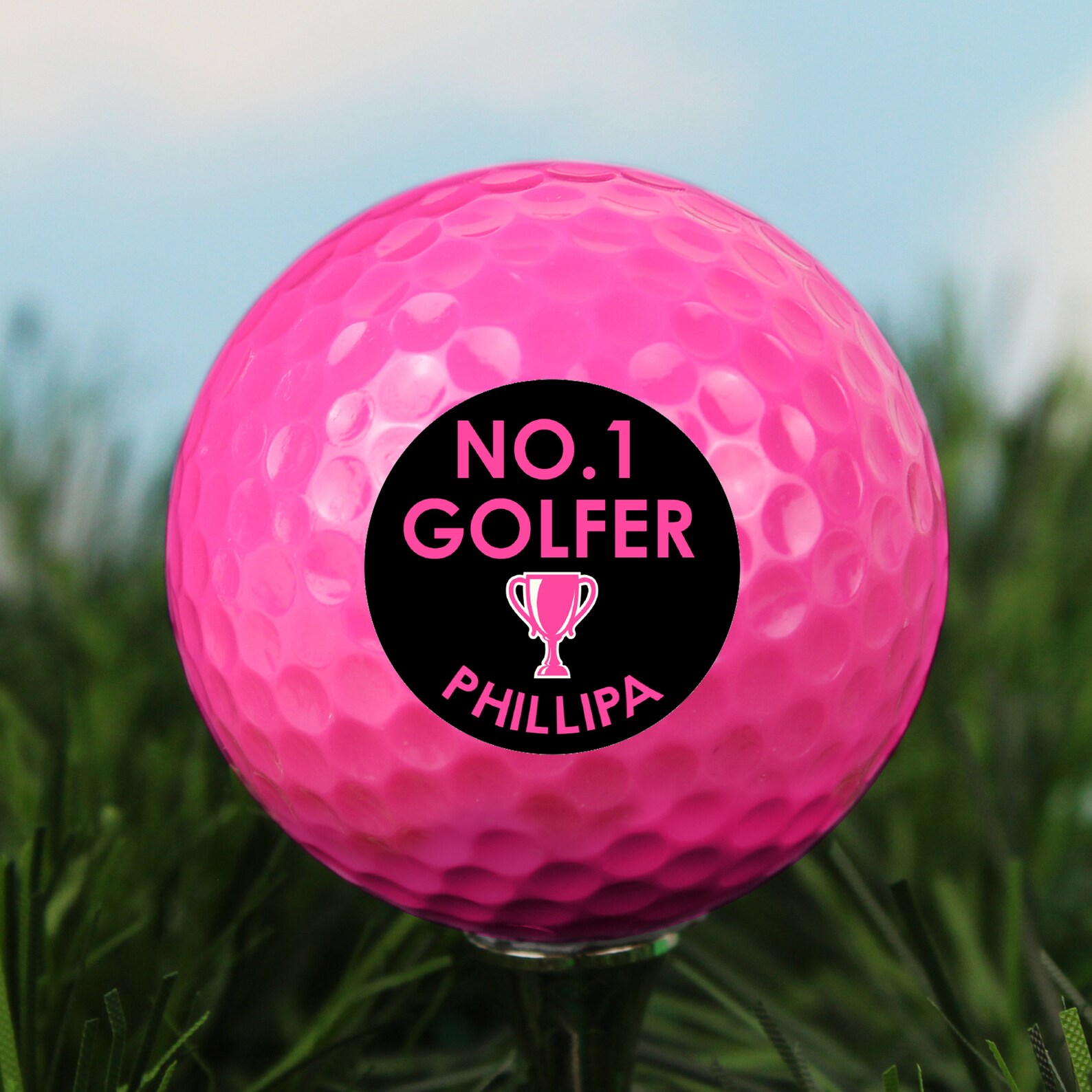 Personalised No.1 Golfer Pink Golf Ball Etsy