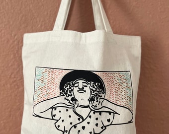 Hand Embroidered Empowerment tote bag