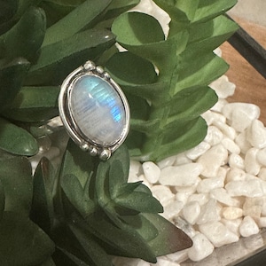 rainbow moonstone ring
