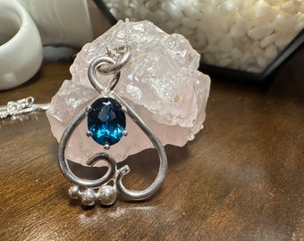 London blue topaz pendant