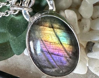 pendentif en labradorite