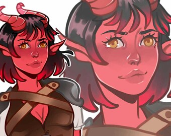 Custom Character Bust Commission: Digital Portrait, Any Character, OC