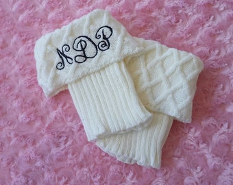 monogrammed boot cuffs