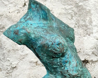 Female Torso Bronze Sculpture by Christine Baxter