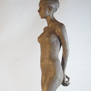 Dancer in Repose Bronze Resin Garden Sculpture By Christine Baxter