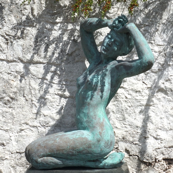 Nixie Sculpture Bronze resin by  Christine Baxter