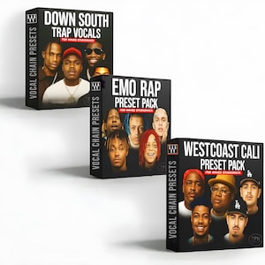 ラップボーカルプリセット - ウエストコースト、アトランタトラップ、エモラップボーカルチェーン - StudioRackプリセットパック