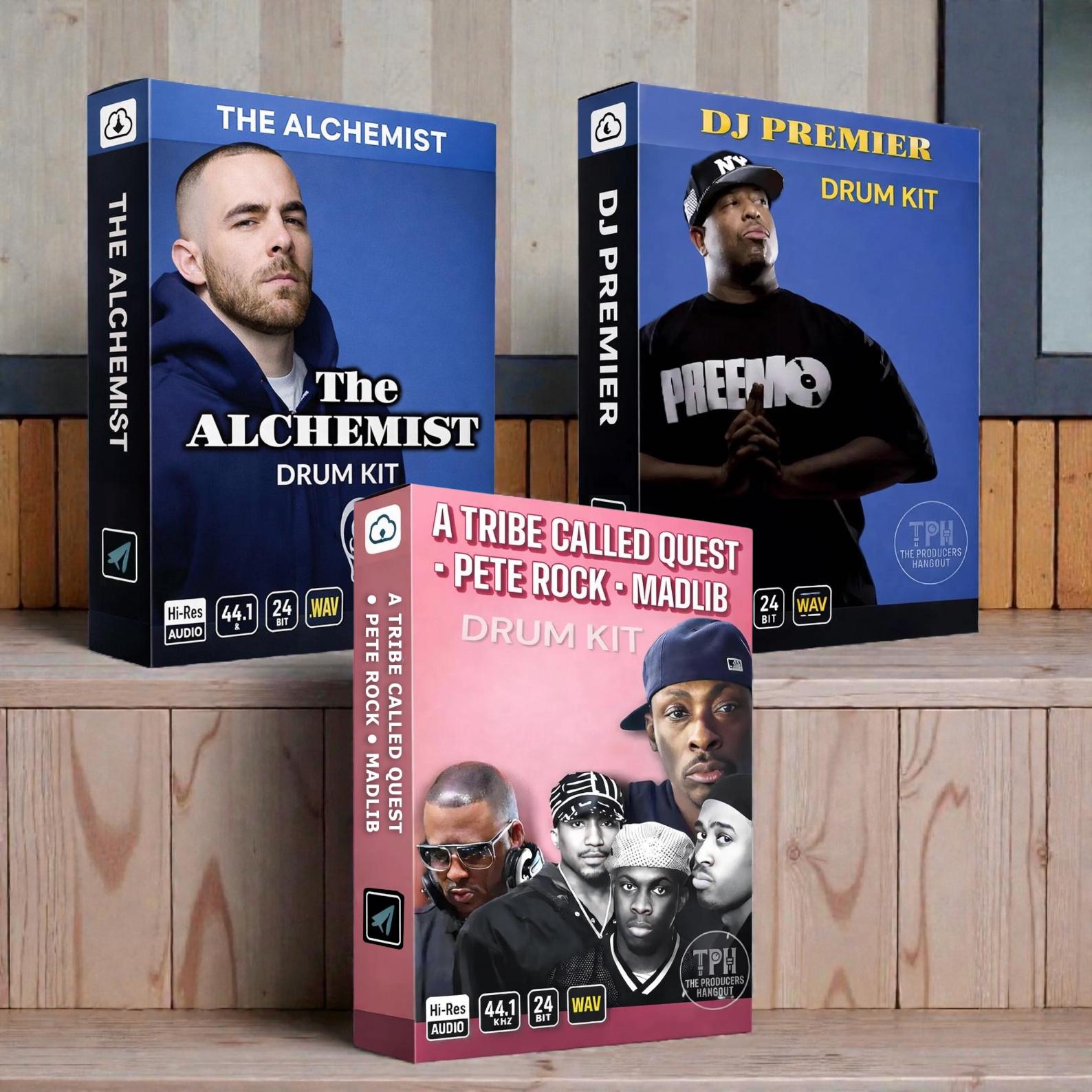 Golden Era Drum Kit Bundle - Boom Bap Hip Hop Drum Samples (3 Packs WAV)