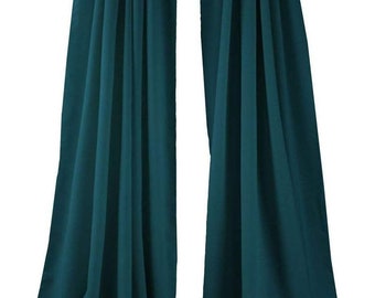 Dark Teal Curtains Etsy