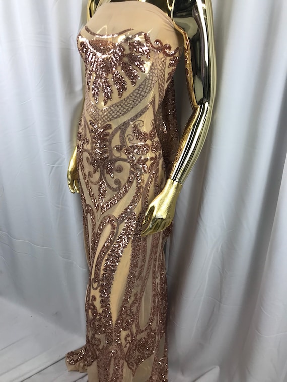 Tissu Stretch Champagne 4 par Yard paillettes tissu broderie Power robe Mesh robe Power Top Fashion bal dentelle décoration de mariage d5f05b Tissu Stretch Champagne 4 par Yard paillettes tissu broderie Power robe Mesh robe Power Top Fashion bal dentelle décoration de mariage d5f05b