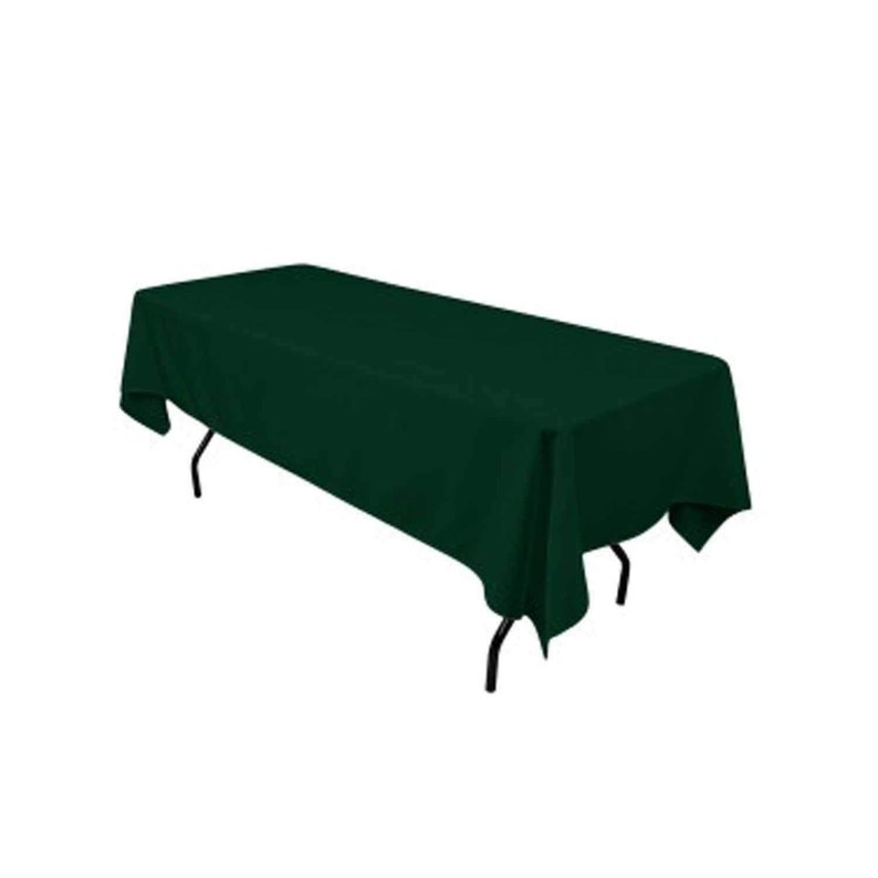 60 x 102 inch Rectangular Hunter Green Tablecloth Polyester Banquet Tablecloth-Wedding Tablecloth-Bridal-House Decoration