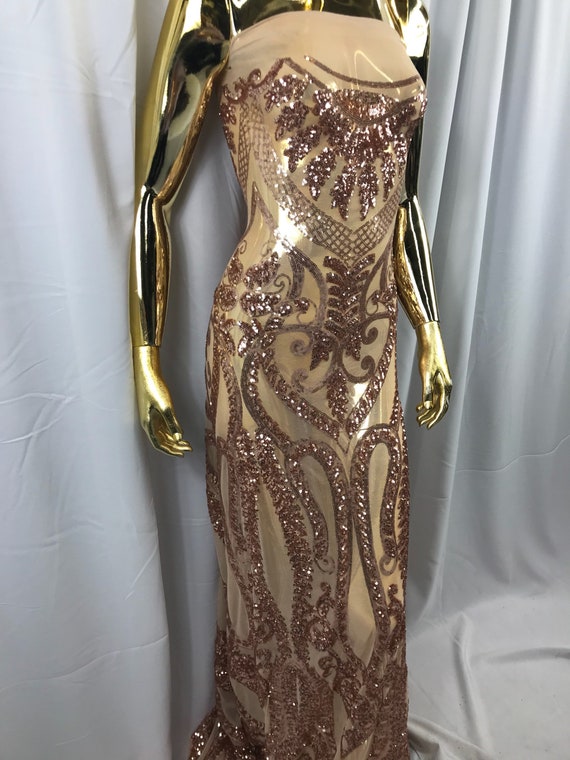 Tissu Stretch Champagne 4 par Yard paillettes tissu broderie Power robe Mesh robe Power Top Fashion bal dentelle décoration de mariage d5f05b Tissu Stretch Champagne 4 par Yard paillettes tissu broderie Power robe Mesh robe Power Top Fashion bal dentelle décoration de mariage d5f05b