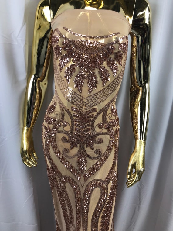 Tissu Stretch Champagne 4 par Yard paillettes tissu broderie Power robe Mesh robe Power Top Fashion bal dentelle décoration de mariage d5f05b Tissu Stretch Champagne 4 par Yard paillettes tissu broderie Power robe Mesh robe Power Top Fashion bal dentelle décoration de mariage d5f05b