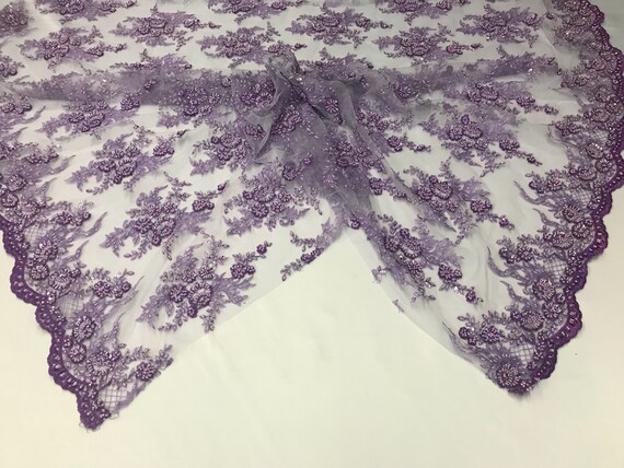 Tissu perlé - brodé de la dentelle brodée à la de main lila avec pierres précieuses paillettes fleur mariée maille robe mariage par la Cour ee7040 Tissu perlé - brodé de la dentelle brodée à la de main lila avec pierres précieuses paillettes fleur mariée maille robe mariage par la Cour ee7040