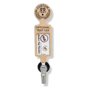 Custom Beer Tap Handle with Changeable Label Traditional Logo