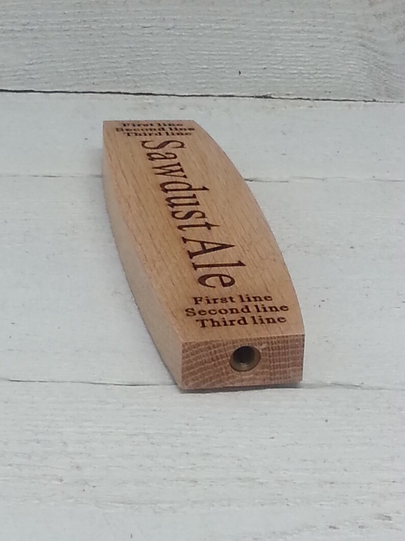Beer Tap Handle Barrel Stave Shape Personalized With Your Etsy