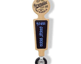 Personalized Beer Tap Handle: Vintage Logo, Chalkboard Marker Board