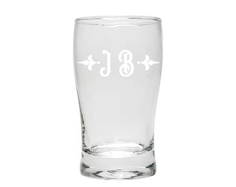 Beer Flight Sampler Glasses Personalized Custom Monogram Engraved , set of four.
