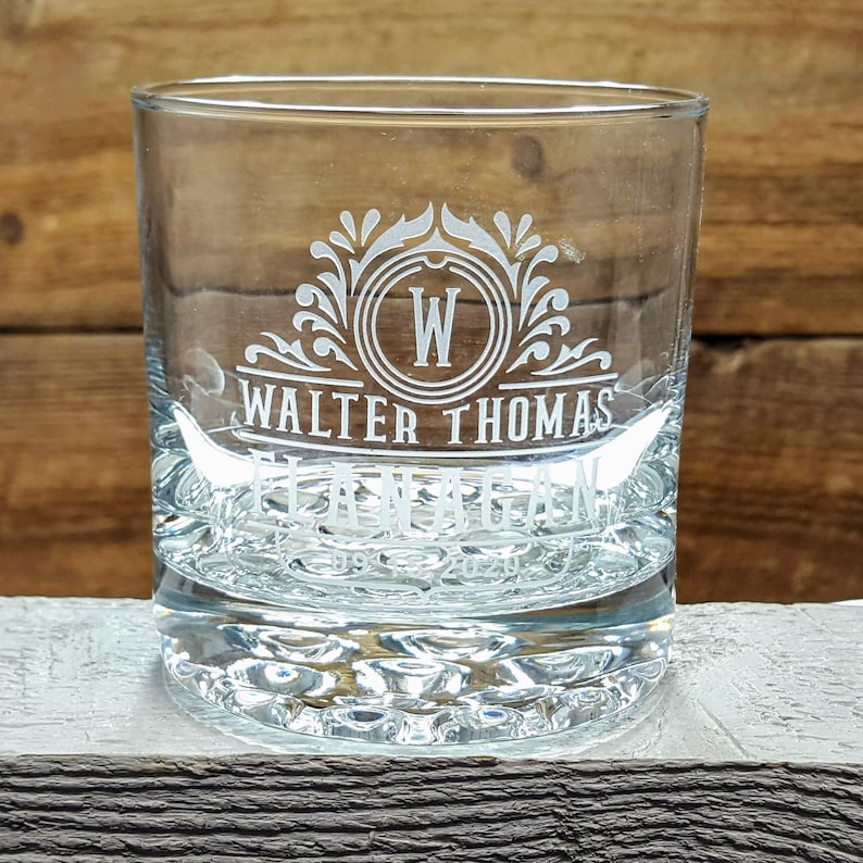 initial rocks glasses