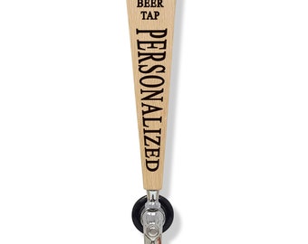Mango de barril de cerveza de madera de roble grabado a medida - Mango de barril de cerveza personalizado