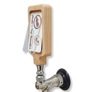 Beer Tap Handle with removable clear cover plate. Made in Oakville, MD, USA