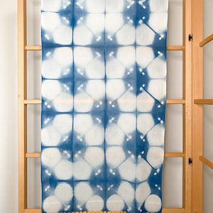 Indigo Shibori Organic Cotton Shawl