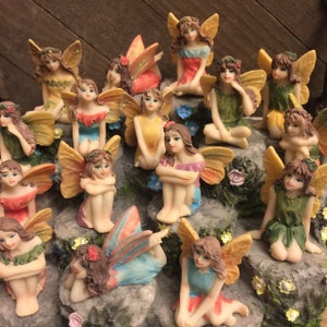 Gone Fishing Fairy, Fishing Fairy, Boy Fairy and Dog, Fairy Garden Figure,  Sitting boy Fairy, Fairy Garden Accessory, The Fairy Garden