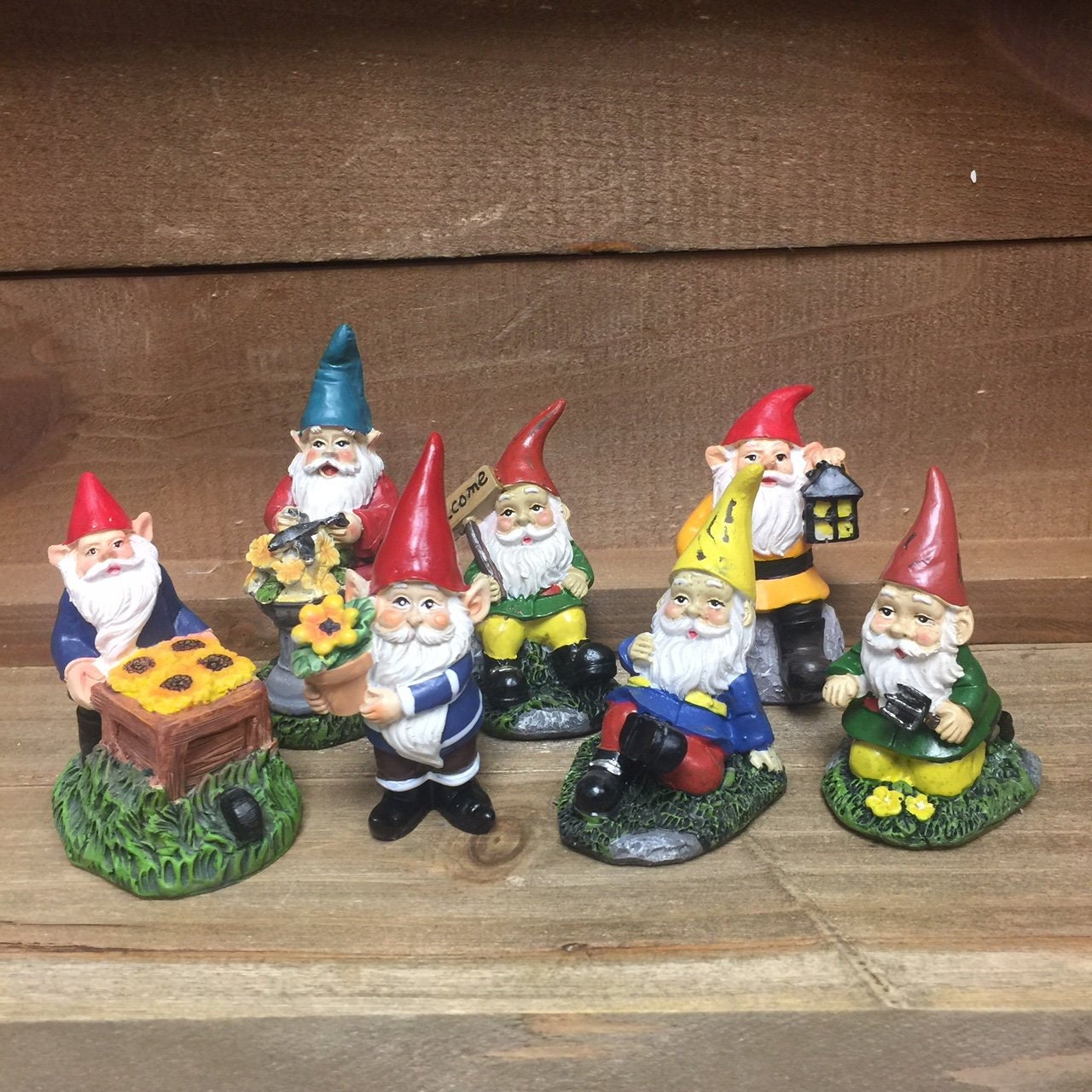 Fairy Garden Gnome Miniature Figurine Choose 1 from 7 Etsy